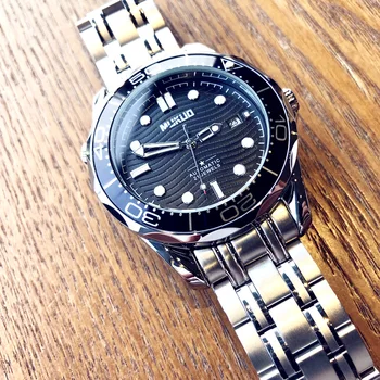 Новые аутентичные автоматические механические часы Светящиеся водонепроницаемые часы Seahorse, модные мужские брендовые часы
