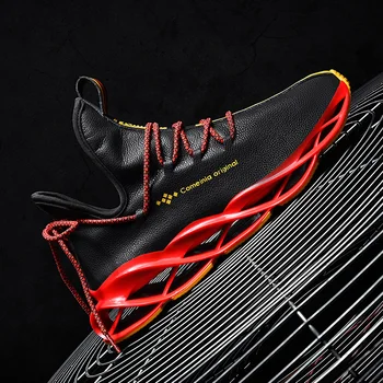 Новые мужские кроссовки для бега, водонепроницаемые кожаные кроссовки, высококачественная амортизирующая подошва для бега на открытом воздухе