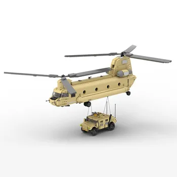 Новый 1542 шт. WW2 Военный MOC Масштаб 1:33 CH-47 F Модель вертолета Chinook креативные идеи высокотехнологичная игрушка в подарок Блоки Истребителя