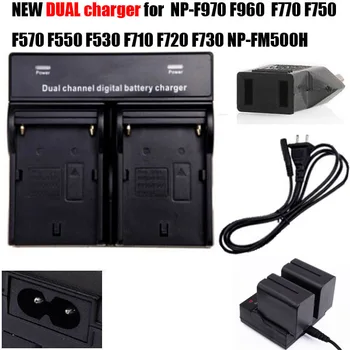 Новый аккумулятор Bateria NP F970 с двойным зарядным устройством + кабель США Для Sony NP F770 F750 F570 F550 F530 FM500H NP-FM500H аксессуары для камеры