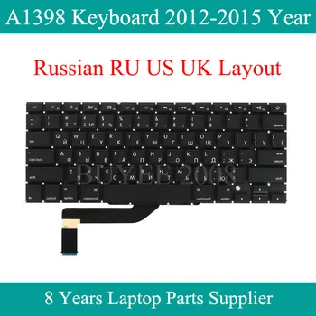 Ноутбук 15,4 A1398 Русский RU, США, Великобритания Клавиатура Замена Для Macbook Pro 15 