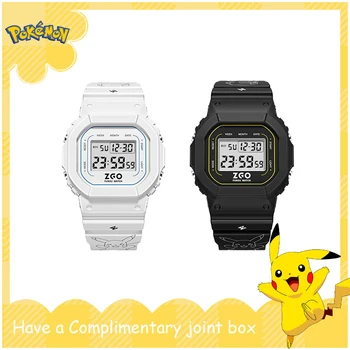 Оригинальные Аниме-часы Pokemon Pikachu Joint Zgo, Светящиеся Водонепроницаемые Спортивные Часы С Будильником, Подарки На День Рождения Для Студентов И Мальчиков