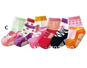 Противоскользящие носки для девочек и мальчиков, новые носки унисекс для малышей, YFF