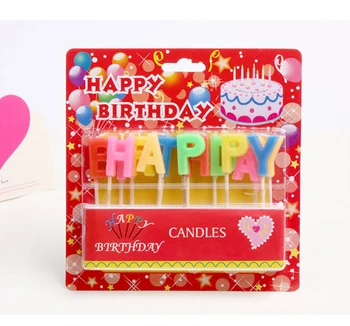 Свечи на день рождения с днем рождения английскими буквами ремесленная свеча набор свечей happy box 3 стиля по желанию оптом!