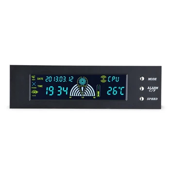 Скорость вращения вентилятора компьютера, датчик температуры, контроллер вентилятора охлаждения ПК, Дисплей температуры на передней панели