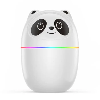 Увлажнитель воздуха Pandas Милый Диффузор с ароматическими эфирными маслами Объемом 220 мл, USB-устройство для запотевания, туманообразователь с красочным ночником