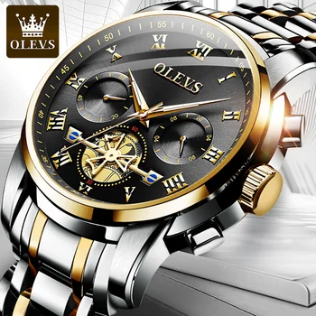 Часы с хронографом в стиле Турбийона, роскошные брендовые спортивные часы для мужчин, популярные модные кварцевые наручные часы для мальчиков, коммерческие часы