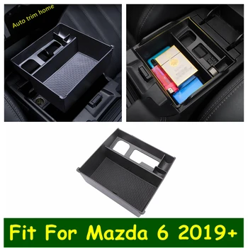 Ящик для хранения автомобильного Подлокотника для Mazda 6 2019-2021 Контейнер для центрального управления, Комплект для ремонта салона Автомобиля, Черные Пластиковые Аксессуары